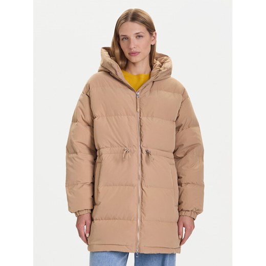 United Colors Of Benetton Kurtka puchowa 22T6DN087 Beżowy Regular Fit ze sklepu MODIVO w kategorii Kurtki damskie - zdjęcie 186379047