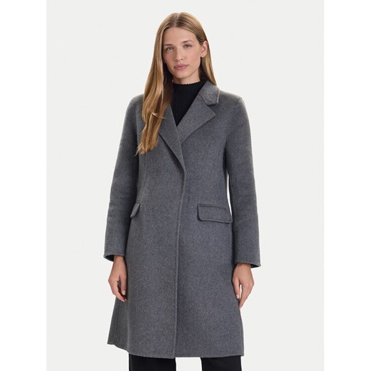 ViCOLO Płaszcz wełniany TF0073 Szary Regular Fit ze sklepu MODIVO w kategorii Płaszcze damskie - zdjęcie 186379059