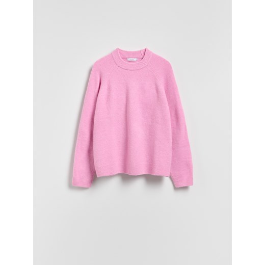 Reserved - Sweter z domieszką wełny - różowy ze sklepu Reserved w kategorii Swetry damskie - zdjęcie 186380388