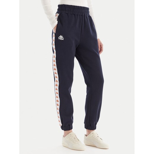 Kappa Spodnie dresowe 311M8HW R10 Granatowy Regular Fit ze sklepu MODIVO w kategorii Spodnie damskie - zdjęcie 186380826