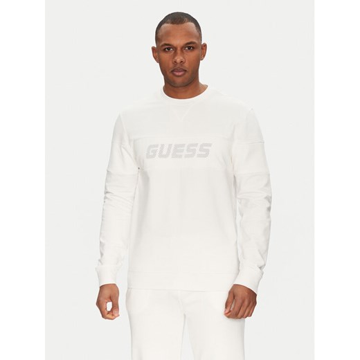 Guess Bluza Z5GQ09 K6ZS1 Biały Regular Fit ze sklepu MODIVO w kategorii Bluzy męskie - zdjęcie 186380829