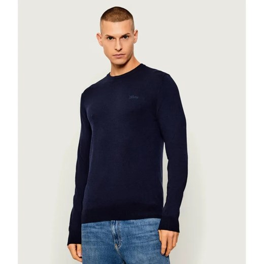 GUESS Sweter DANIEL | Slim Fit | z dodatkiem jedwabiu ze sklepu Gomez Fashion Store w kategorii Swetry męskie - zdjęcie 186381567