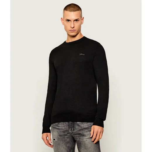 GUESS Sweter DANIEL | Slim Fit | z dodatkiem jedwabiu - id: GJ255M000046058 - marki Guess - 186381569 GUESS Sweter DANIEL | Slim Fit | z dodatkiem jedwabiu ze sklepu Gomez Fashion Store w kategorii Swetry męskie - zdjęcie 186381569