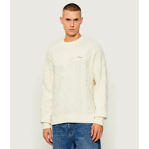 Guess Jeans Sweter | Relaxed fit | z dodatkiem wełny ze sklepu Gomez Fashion Store w kategorii Swetry męskie - zdjęcie 186381608