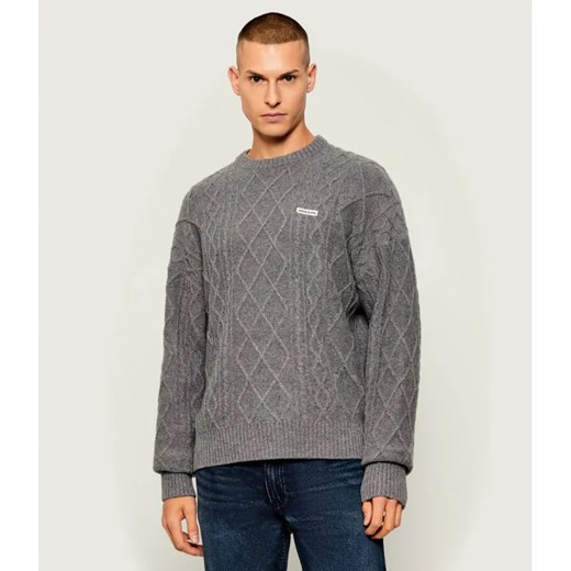 Guess Jeans Sweter | Relaxed fit | z dodatkiem wełny ze sklepu Gomez Fashion Store w kategorii Swetry męskie - zdjęcie 186381609