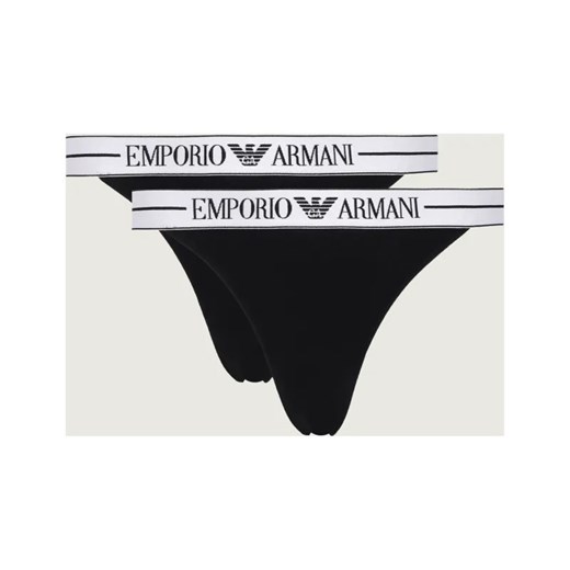 Emporio Armani Stringi 2-pack ze sklepu Gomez Fashion Store w kategorii Majtki damskie - zdjęcie 186383046
