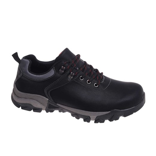 Czarne męskie buty trekkingowe /E5-2 18200 T405/ ze sklepu Pantofelek24.pl w kategorii Buty trekkingowe męskie - zdjęcie 186383516