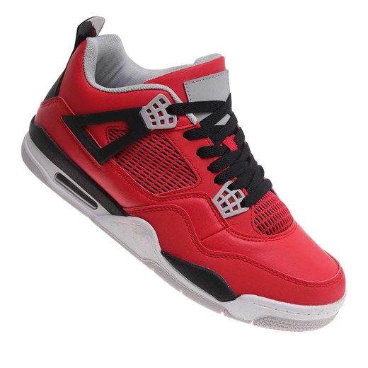 Czerwone wysokie buty sportowe męskie /C2-3 17963 W308/ ze sklepu Pantofelek24.pl w kategorii Trampki męskie - zdjęcie 186384105