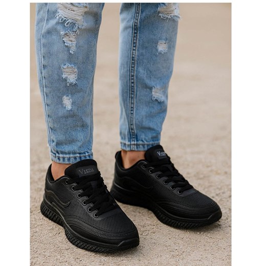 Czarne męskie buty sportowe /D2-3 18098 T289/ ze sklepu Pantofelek24.pl w kategorii Buty sportowe męskie - zdjęcie 186384117