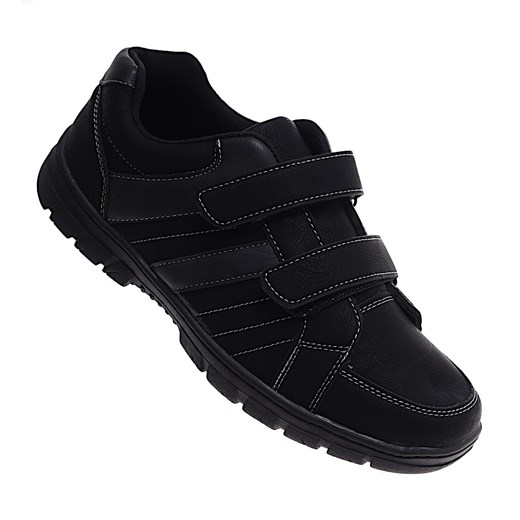 Czarne męskie buty sportowe na rzepy /G9-3 16669 T388/ ze sklepu Pantofelek24.pl w kategorii Buty sportowe męskie - zdjęcie 186385338