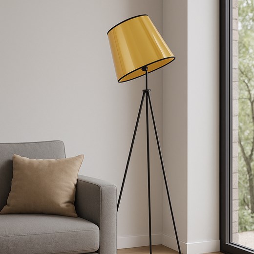 Złota lampa podłogowa w stylu glamour OSLO MIRROR - id: 6732 - marki Ciekot Partners Sp. Z O. O. - 186385506 Złota lampa podłogowa w stylu glamour OSLO MIRROR ze sklepu Lysne w kategorii Lampy podłogowe - zdjęcie 186385506