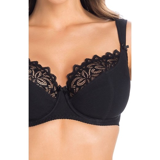 Czarny biustonosz półusztywniany semi-soft Eco Exclusive 207, Kolor czarny, Rozmiar 100B, Teyli ze sklepu Intymna w kategorii Biustonosze - zdjęcie 186386136