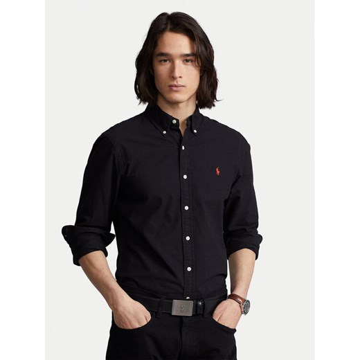 Polo Ralph Lauren Koszula Bsr 710772288 Czarny Slim Fit ze sklepu MODIVO w kategorii Koszule męskie - zdjęcie 186386169