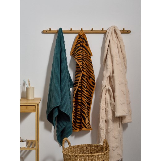 Sinsay - Ręcznik żakardowy z motywem zwierzęcym - beżowy Sinsay One Size Sinsay