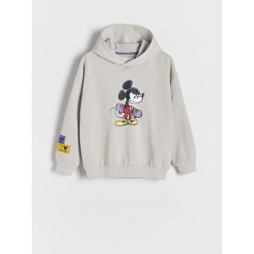 Reserved - Bluza z kapturem Mickey Mouse - jasnoszary Reserved 146/152 (10-11 lat) okazja Reserved