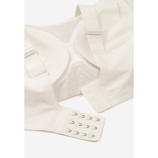 Biały Biustonosz na Szerokich Ramiączkach Zdobiony Siateczkową Wstawką Salineva Renee XL renee.pl