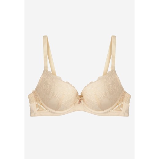 Beżowy Biustonosz z Koronką i Kokardką Amirio Renee 85B renee.pl