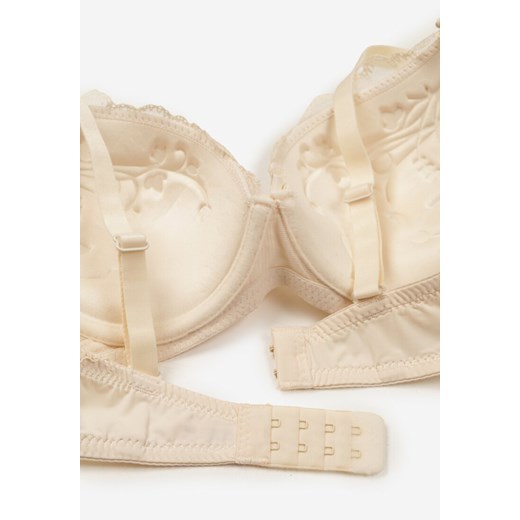 Beżowy Biustonosz z Koronką i Kokardką Amirio Renee 85B renee.pl
