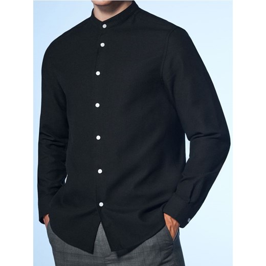 Sinsay - Koszula z bawełną - czarny ze sklepu Sinsay w kategorii Koszule męskie - zdjęcie 186389095