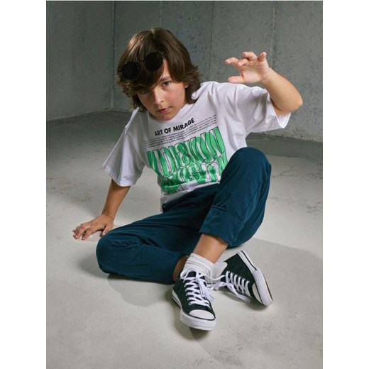 Sinsay - Bawełniane trampki - czarny ze sklepu Sinsay w kategorii Trampki dziecięce - zdjęcie 186389106