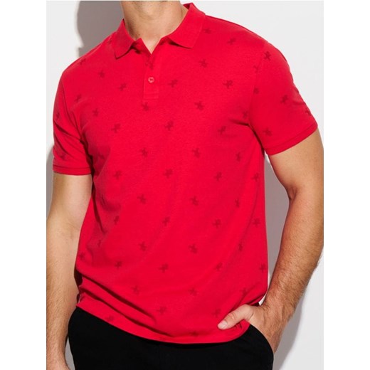 Sinsay - Bawełniana koszulka polo - czerwony Sinsay S Sinsay