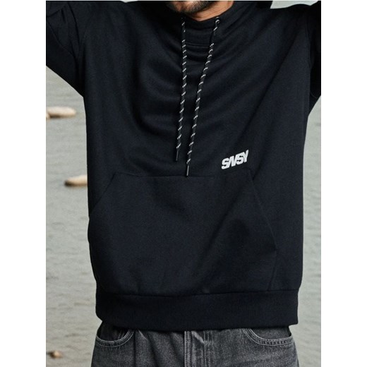 Sinsay - Bluza hoodie z wysokim kołnierzem - czarny ze sklepu Sinsay w kategorii Bluzy męskie - zdjęcie 186389197