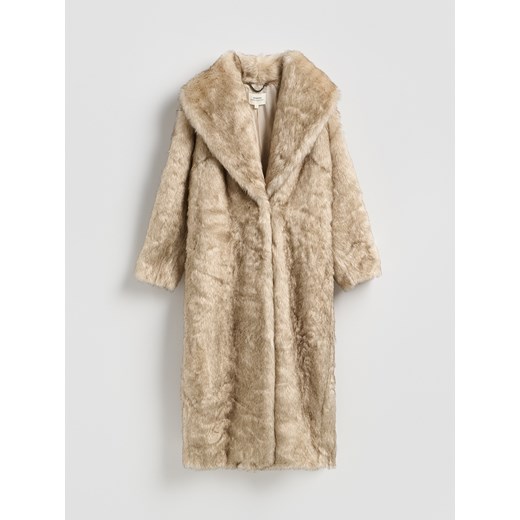 Reserved - Płaszcz z imitacji futra - wielobarwny ze sklepu Reserved w kategorii Futra damskie - zdjęcie 186390108