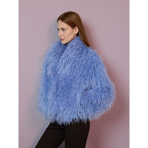 Reserved - Sztuczne futro - jasnoniebieski ze sklepu Reserved w kategorii Futra damskie - zdjęcie 186390248