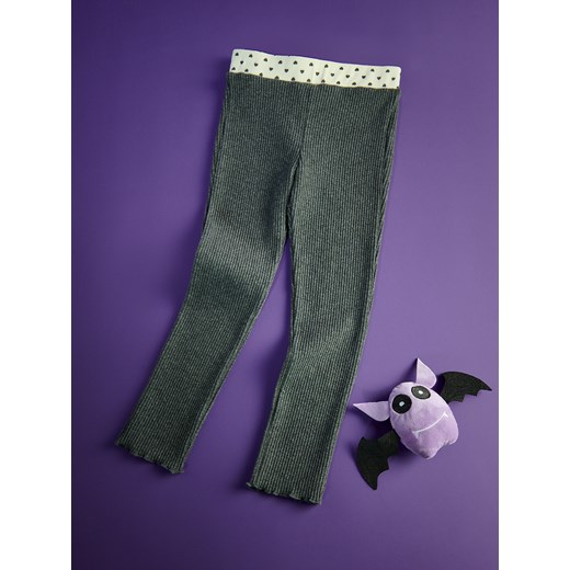 Reserved - Spodnie z ozdobną wstawką - czarny ze sklepu Reserved w kategorii Spodnie dziewczęce - zdjęcie 186390465