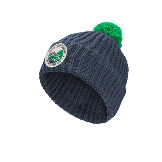 Jack Wolfskin Czapka &quot;Pompom Badge&quot; w kolorze zielono-granatowym ze sklepu Limango Polska w kategorii Czapki dziecięce - zdjęcie 186392025