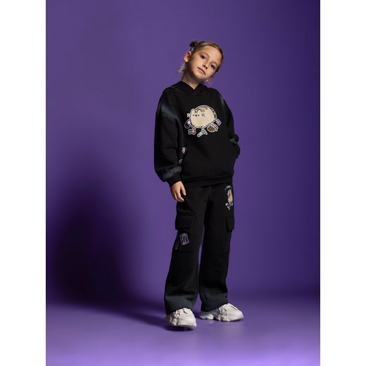 Reserved - Bluza z kapturem Pusheen - czarny ze sklepu Reserved w kategorii Bluzy dziewczęce - zdjęcie 186392995