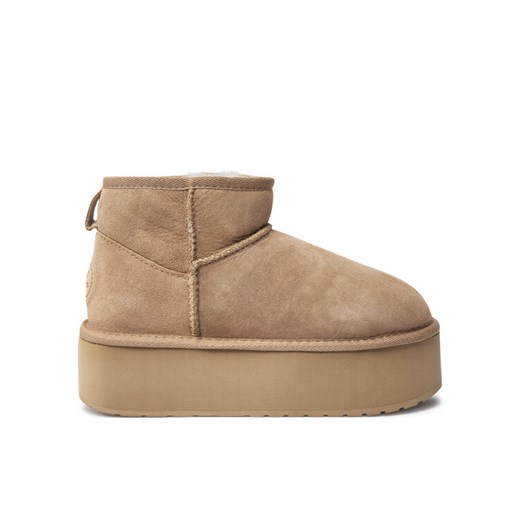 Śniegowce EMU Australia Stinger Micro Flatform W13082 Beżowy ze sklepu eobuwie.pl w kategorii Śniegowce damskie - zdjęcie 186393495