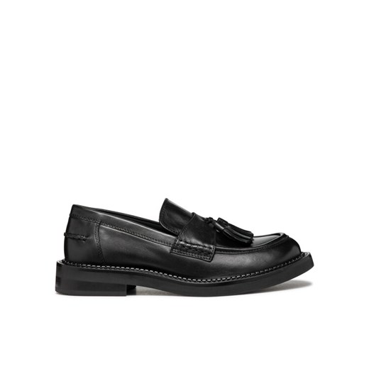 Loafersy Geox D Serilda D46WYH 00043 C9999 Czarny ze sklepu eobuwie.pl w kategorii Lordsy damskie - zdjęcie 186393508