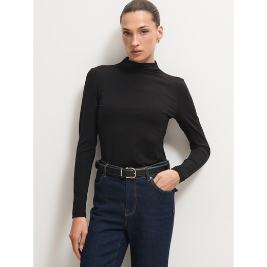 Mohito - Czarna bluzka z lyocellem - czarny Mohito XS Mohito