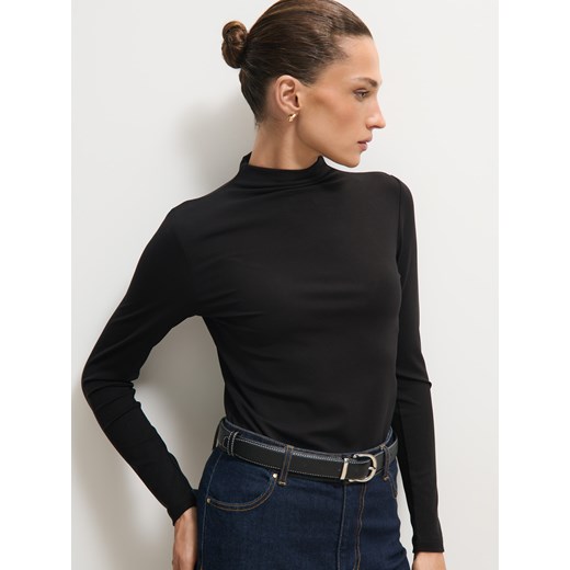 Mohito - Czarna bluzka z lyocellem - czarny Mohito XL Mohito