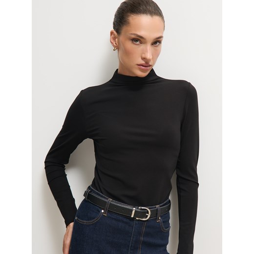 Mohito - Czarna bluzka z lyocellem - czarny Mohito S Mohito