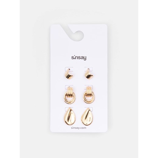 Sinsay - Kolczyki 3 pack - złoty Sinsay One Size Sinsay