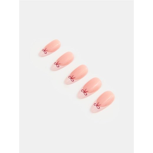 Sinsay - Sztuczne paznokcie z błyszczącym wykończeniem - różowy ze sklepu Sinsay w kategorii Sztuczne paznokcie - zdjęcie 186398959
