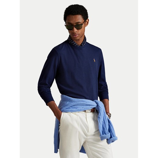Polo Ralph Lauren Longsleeve 710760121 Granatowy Slim Fit ze sklepu MODIVO w kategorii T-shirty męskie - zdjęcie 186399049
