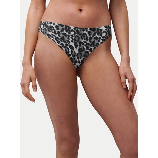 Chantelle Stringi Soft Stretch C11D90 Szary ze sklepu MODIVO w kategorii Majtki damskie - zdjęcie 186399136