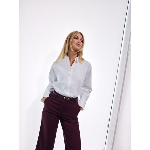 Mohito - Bawełniana biała koszula - biały ze sklepu Mohito w kategorii Koszule damskie - zdjęcie 186400205