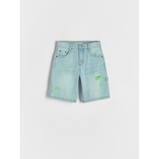 Reserved - Denimowe szorty - niebieski ze sklepu Reserved w kategorii Spodenki chłopięce - zdjęcie 186400597