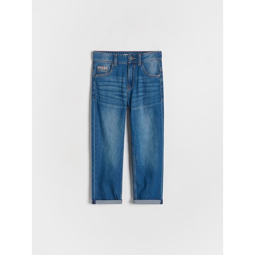 Reserved - Bawełniane jeansy regular - niebieski ze sklepu Reserved w kategorii Spodnie chłopięce - zdjęcie 186400826
