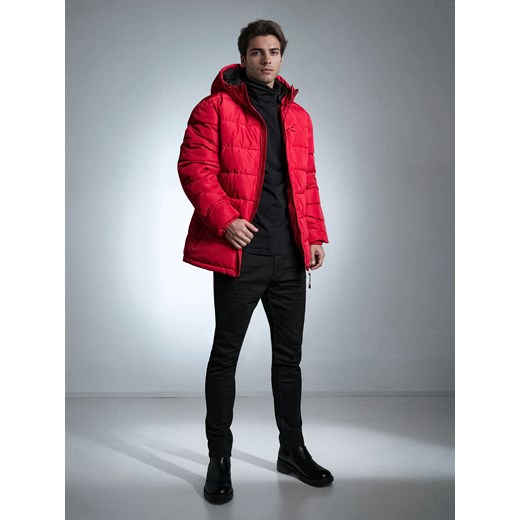 Sinsay - Kurtka pikowana - czerwony Sinsay 3XL Sinsay