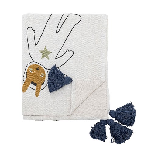 Bloomingville Pled &quot;Space&quot; w kolorze biało-granatowym - 160 x 130 cm ze sklepu Limango Polska w kategorii Tekstylia - zdjęcie 186403485