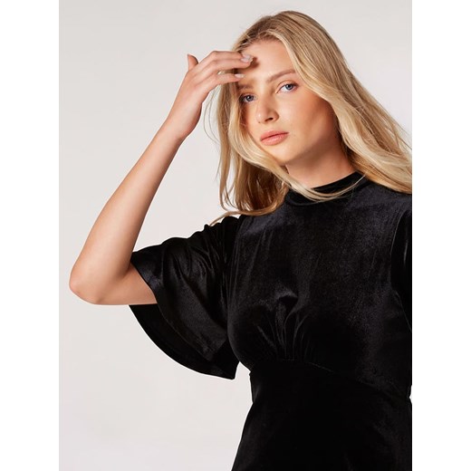 Apricot Aksamitna sukienka w kolorze czarnym M promocja Limango Polska