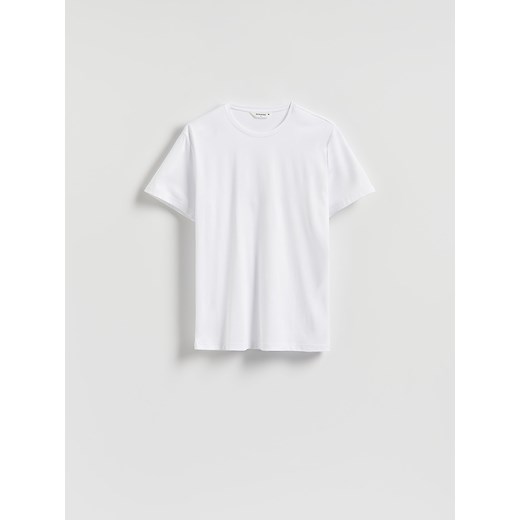 Reserved - T-shirt regular z modalem - biały ze sklepu Reserved w kategorii T-shirty męskie - zdjęcie 186405395