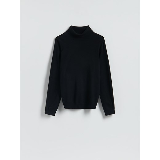 Reserved - Golf z wełny merino - czarny ze sklepu Reserved w kategorii Swetry damskie - zdjęcie 186405659