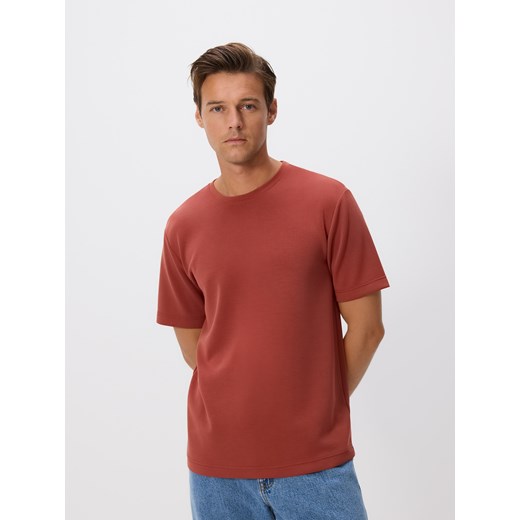 Reserved - T-shirt regular z modalem - miedziany - id: 505EX-28X - marki Reserved - 186405946 Reserved - T-shirt regular z modalem - miedziany ze sklepu Reserved w kategorii T-shirty męskie - zdjęcie 186405946