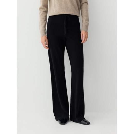 Reserved - Wełniane spodnie z dodatkiem kaszmiru - czarny Reserved XL Reserved